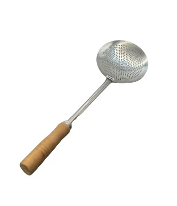 Commercial/Domestic Stainless Steel Frying Jhara, Boondi Jhara, Skimmer, biryani jhara wooden handle Mumbai